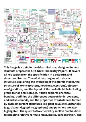 GCSE Chemistry Paper 1 Notes Clean - GCSE Chemistry Paper 1 Summary ...
