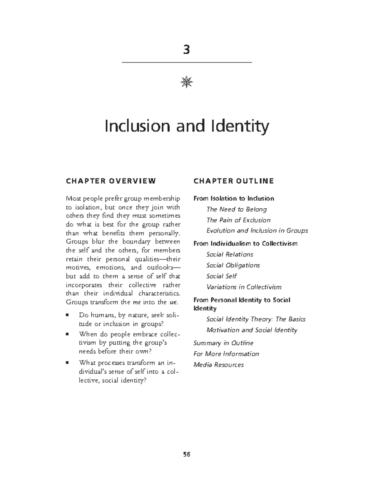 Chapter Overview: Inclusion and Identity - Studocu
