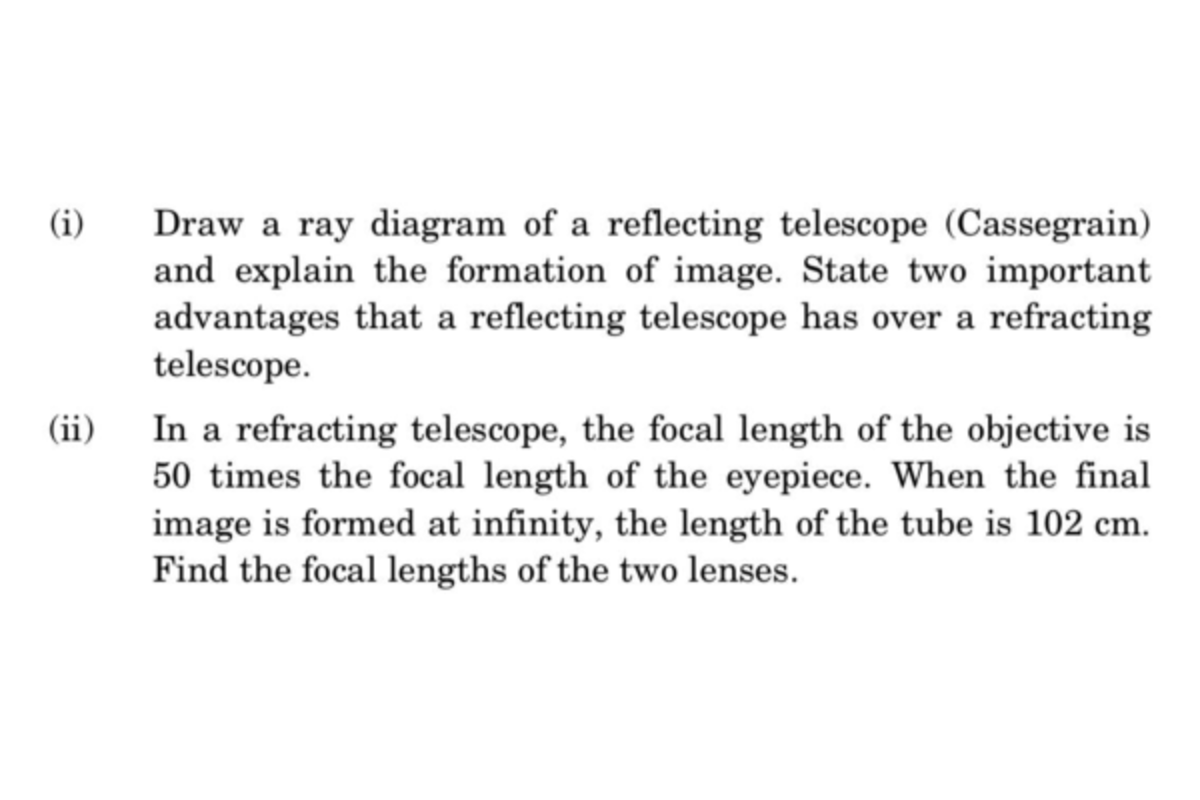 Physics - Reflecting & Refracting Telescopes: Diagrams & Formulas - Studocu
