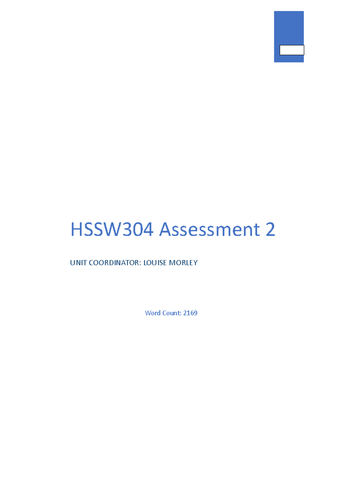 HSSW304 Assignment 2 - The Role of Responsible Adults in Youth ...