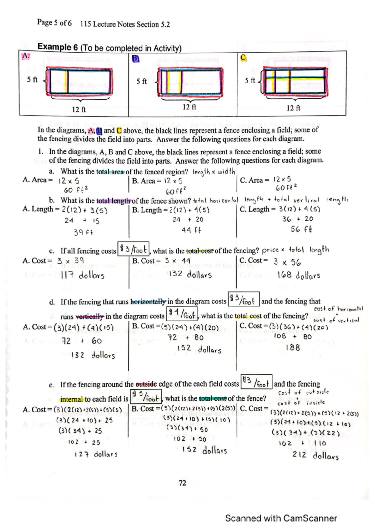 MATH 115 Lecture Notes on Area and Length Calculations - Studocu