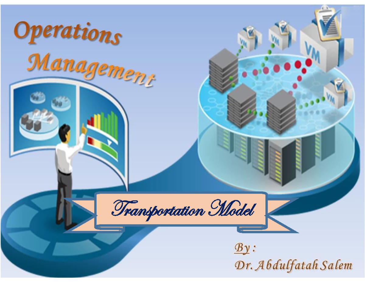 Transportation Model: Methods & Solutions Analysis (Operations VM ...