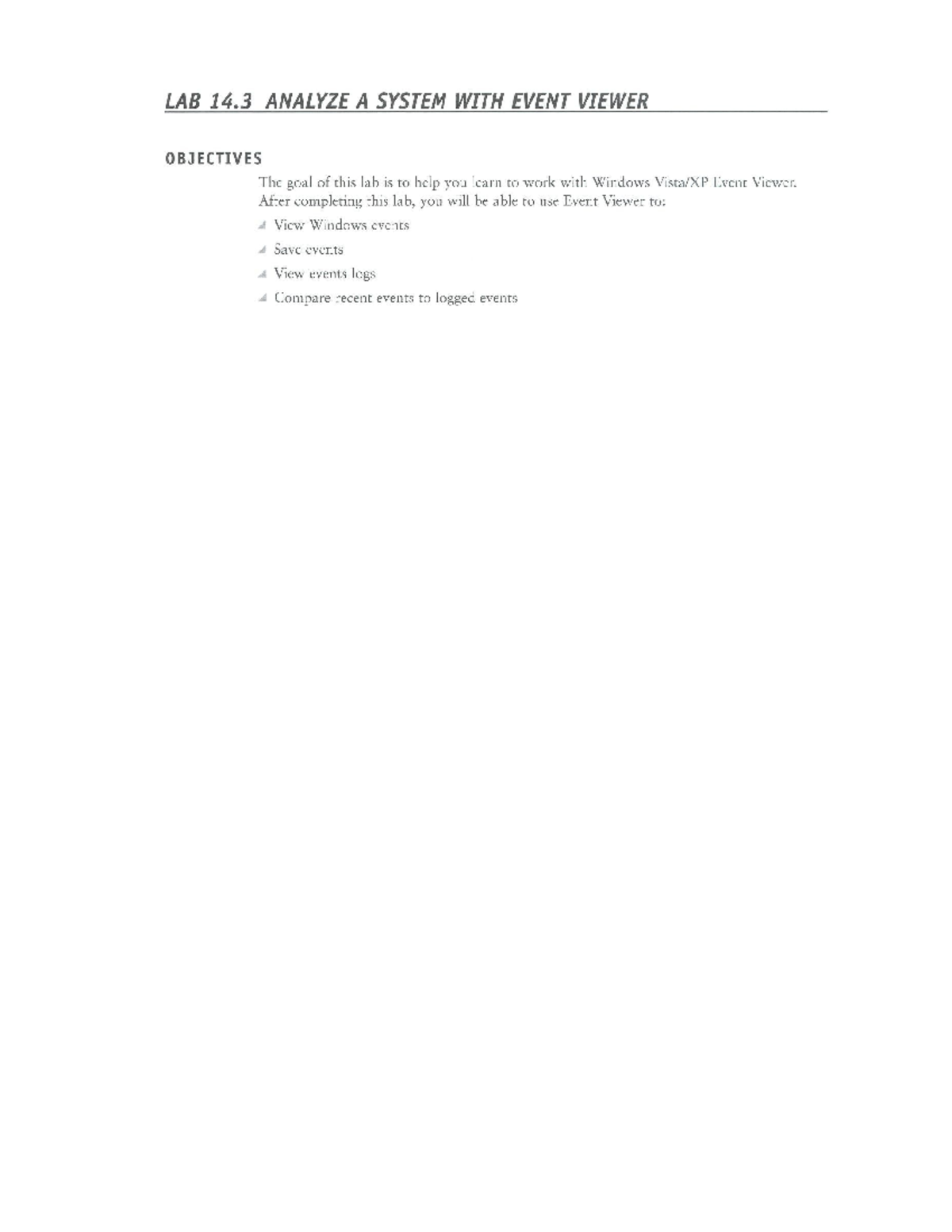 Lab 14 - Analyze System Events Using Event Viewer - Windows OS - Studocu