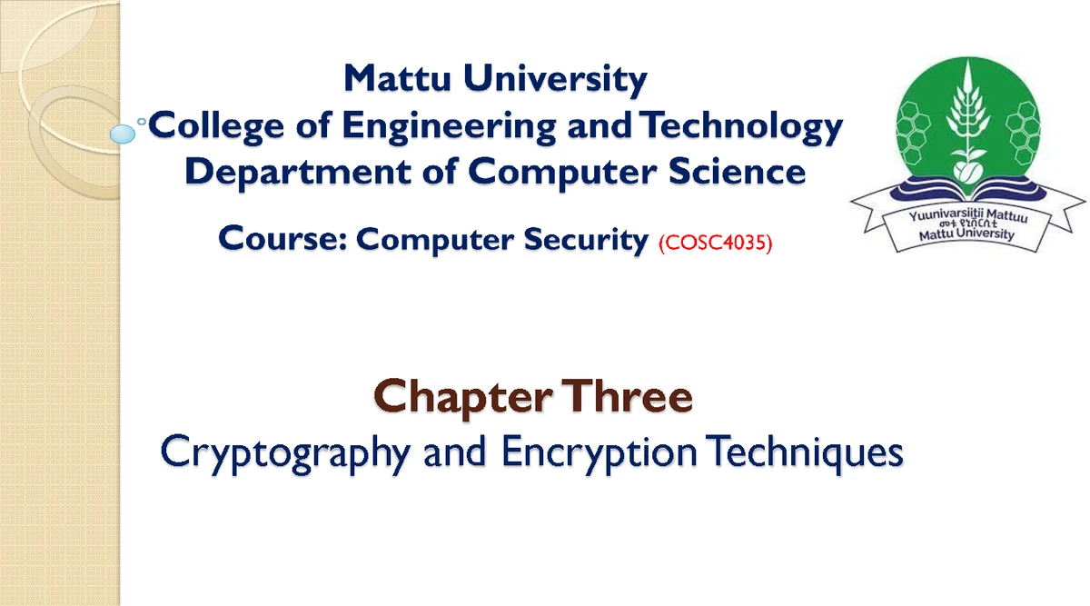 CoSc 2032 - Computer Security (Chapter 1: Introduction & Overview ...