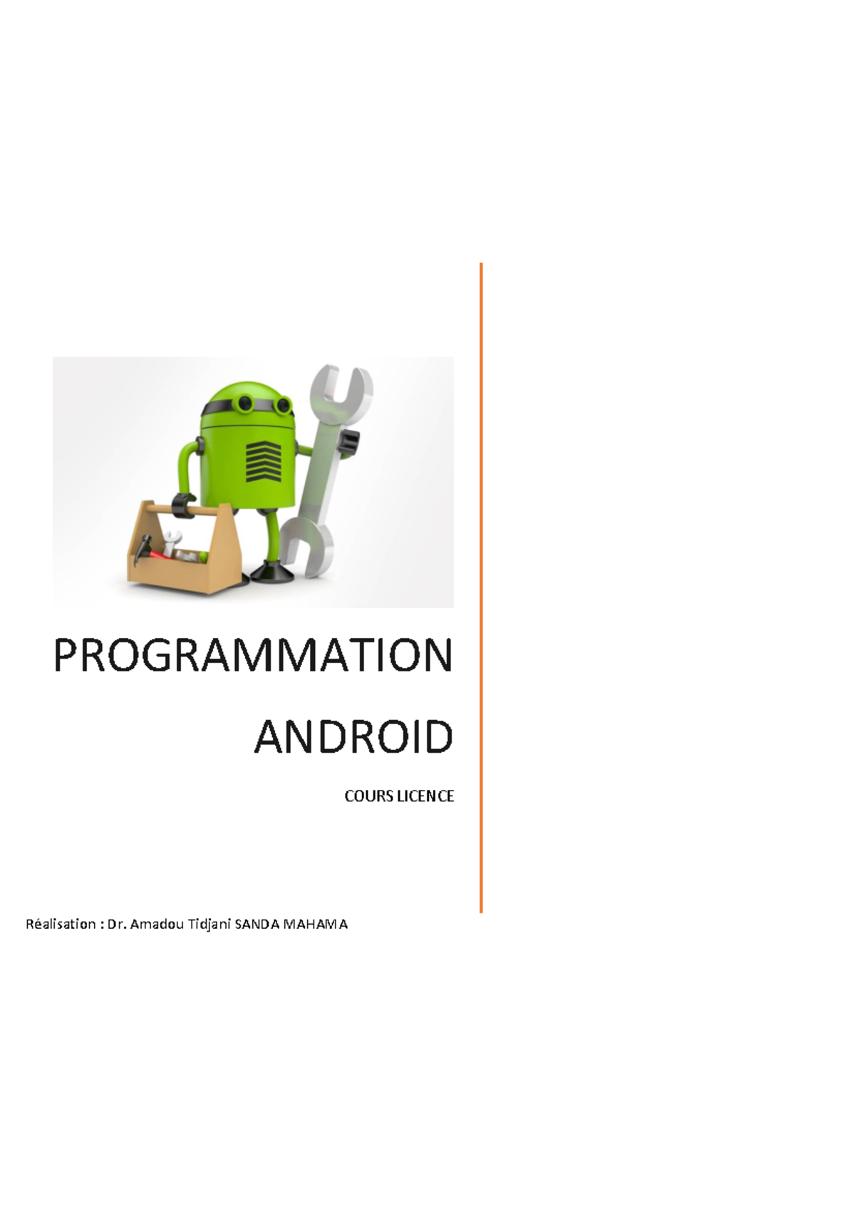 Cours de Programmation Android - Développement avec Android Studio ...