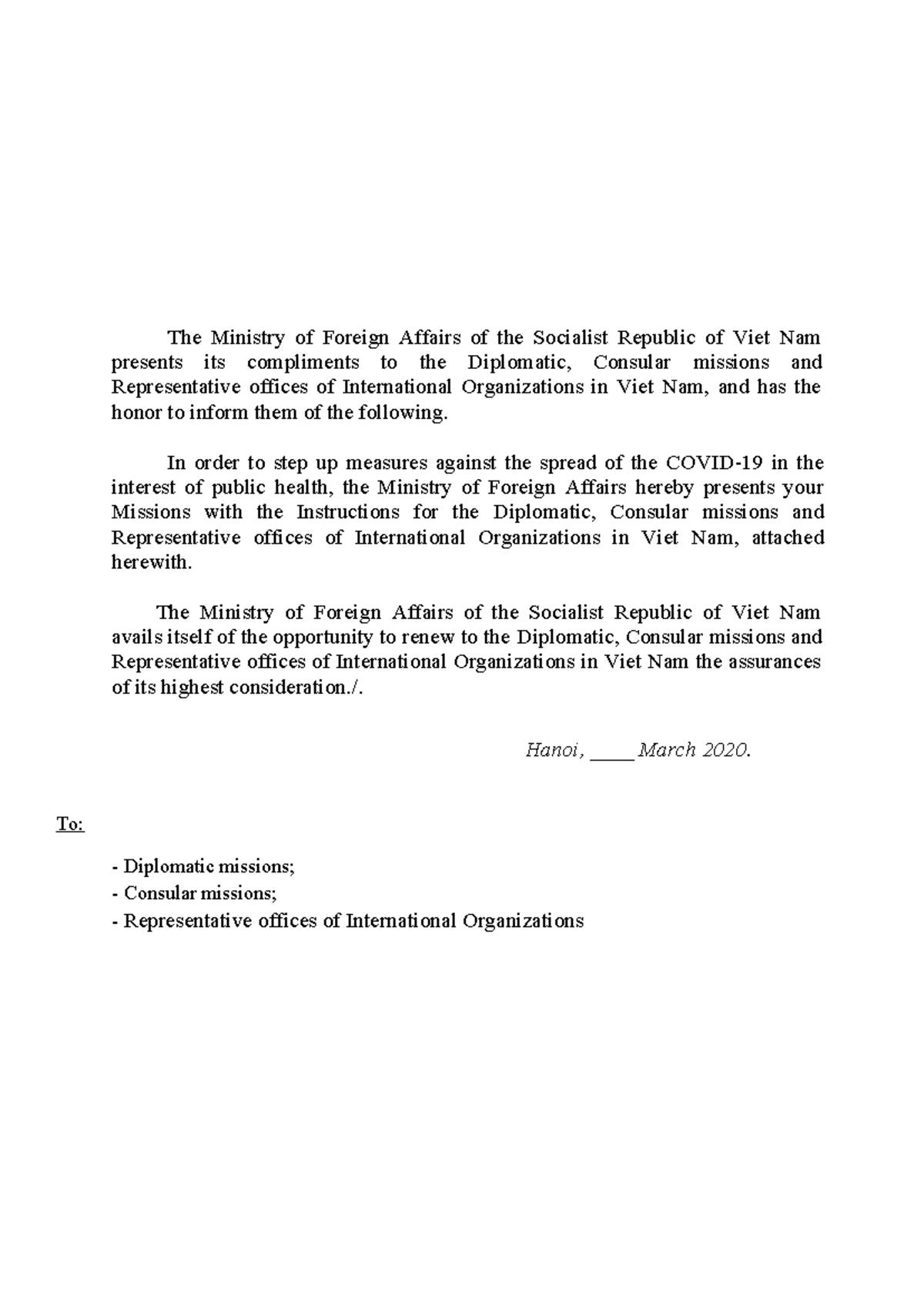 Note 151 unofficial translation - The Ministry of Foreign Affairs of ...
