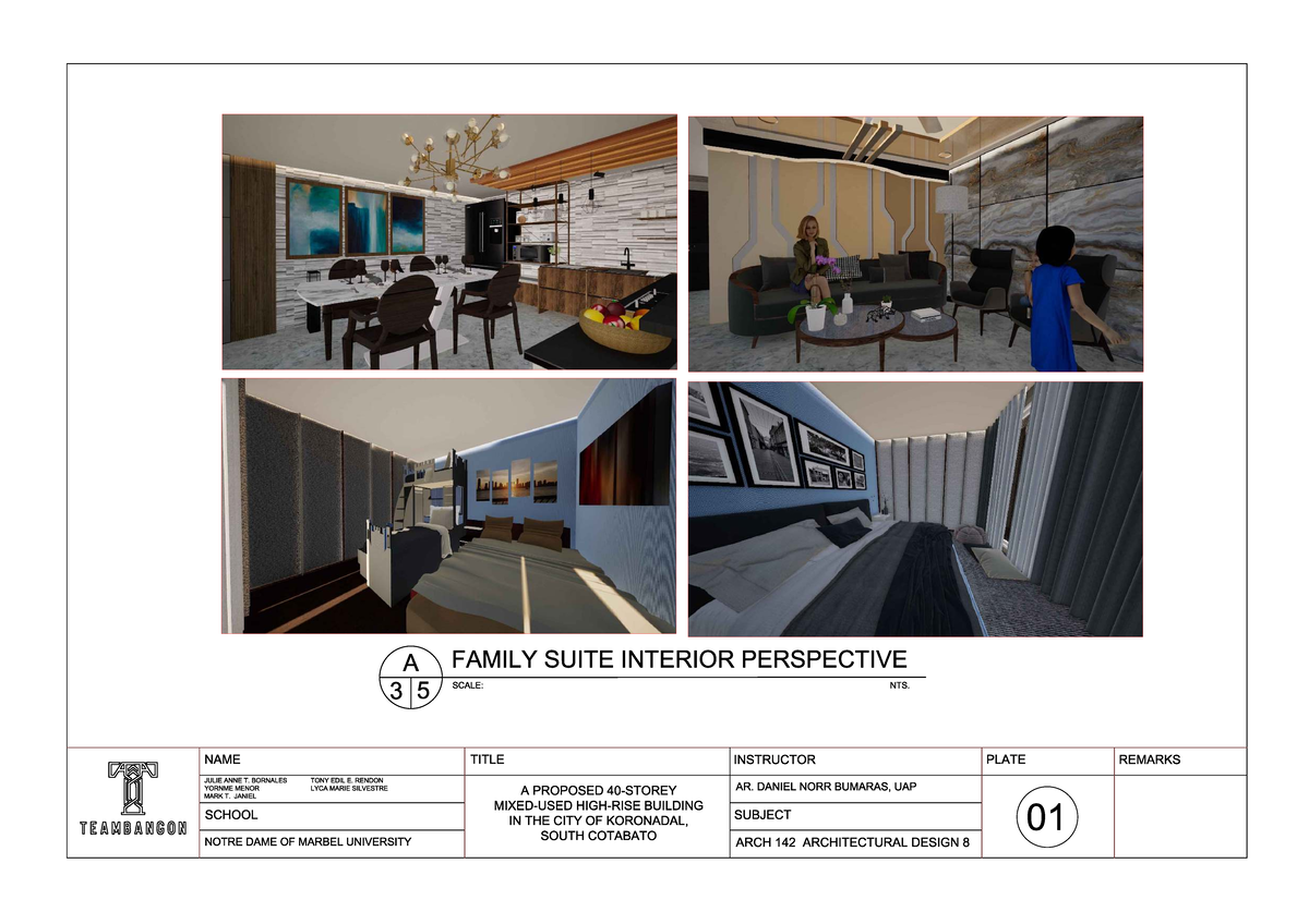 ARCH 142 Family Interior Perspective - Proposed Design - Studocu