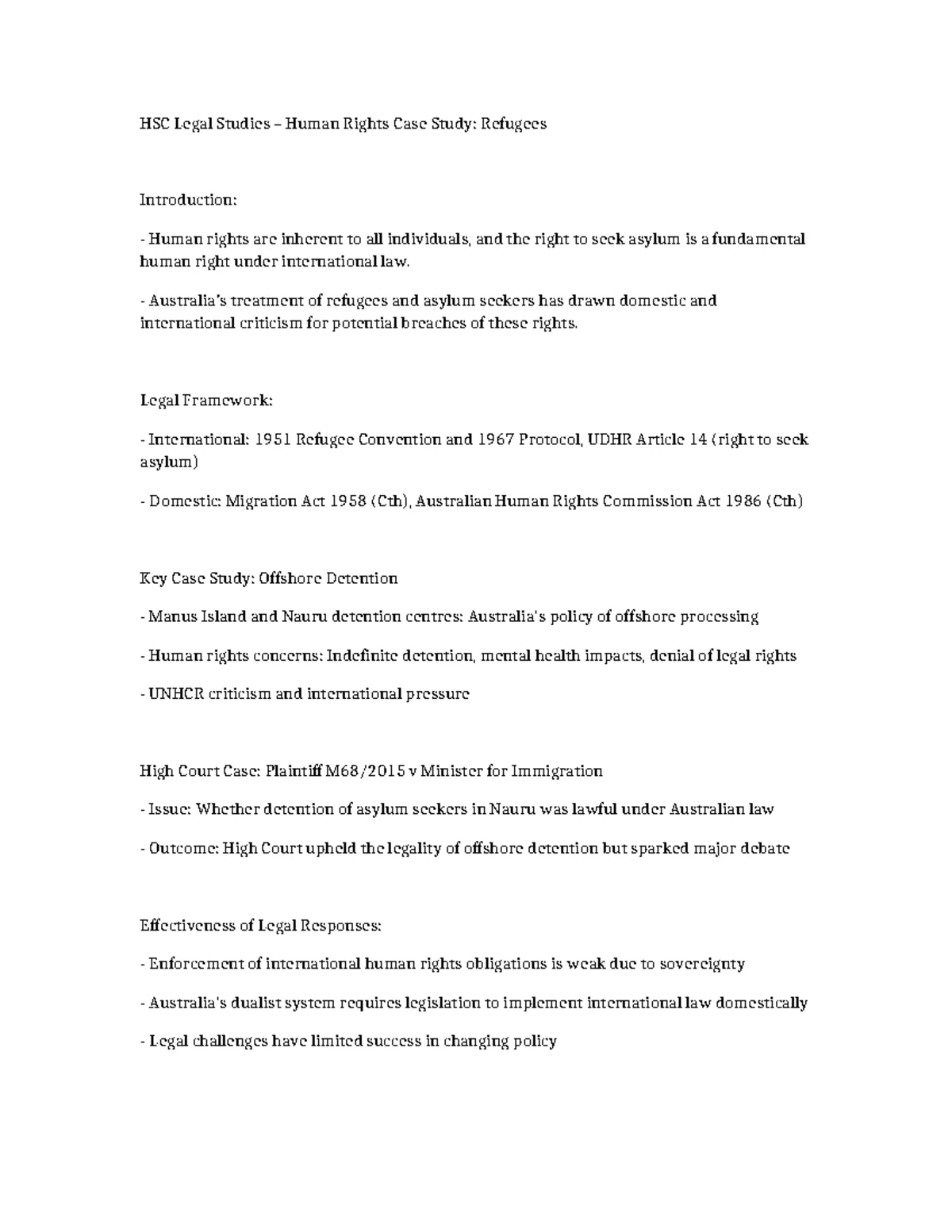 HSC Legal Studies Key Terms Glossary for Exam Success - Studocu