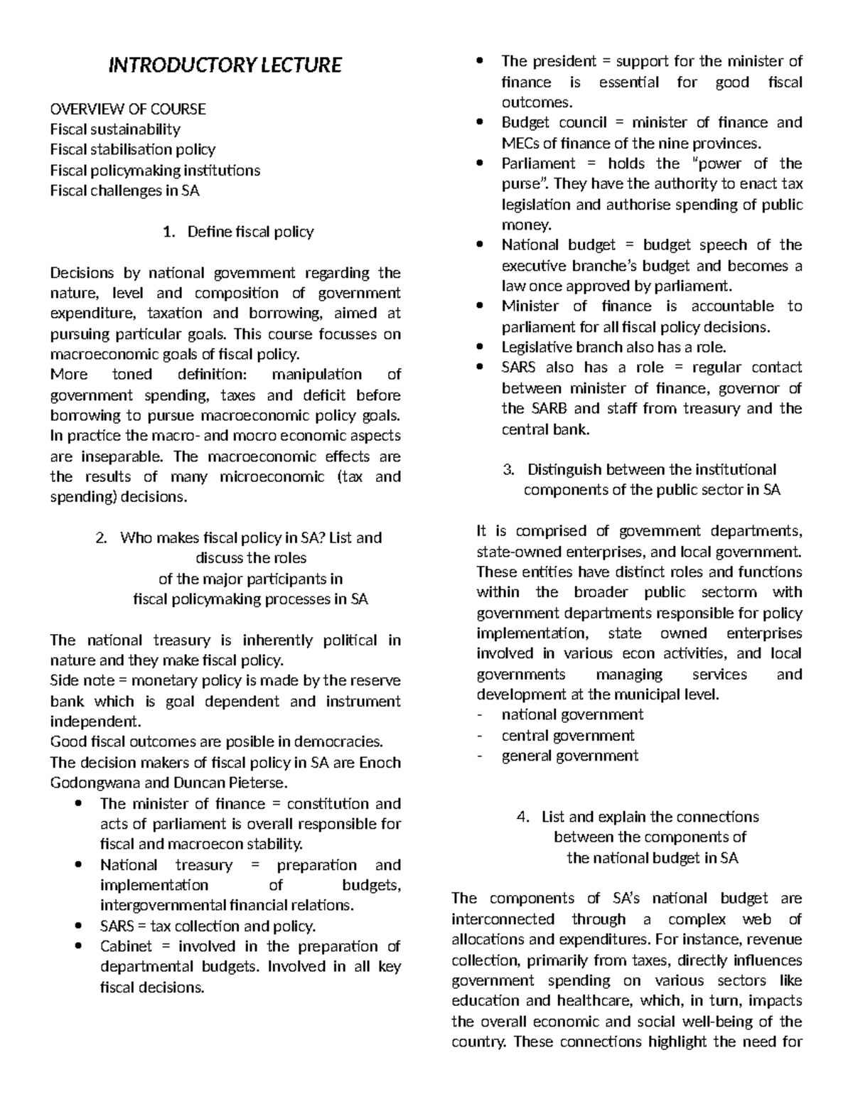 Fiscal Policy Notes: Understanding Budget Deficits and Government Roles ...