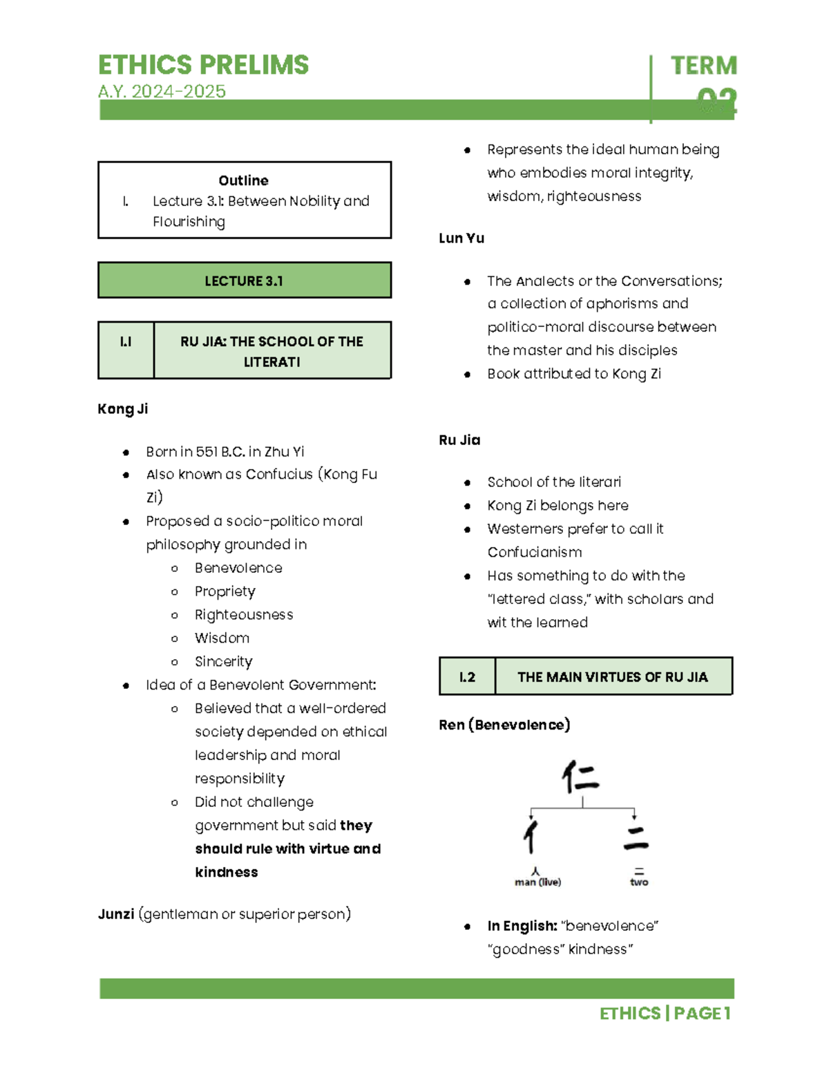 ETHICS 101: Quiz 2 Notes on Virtue and Moral Philosophy - Studocu