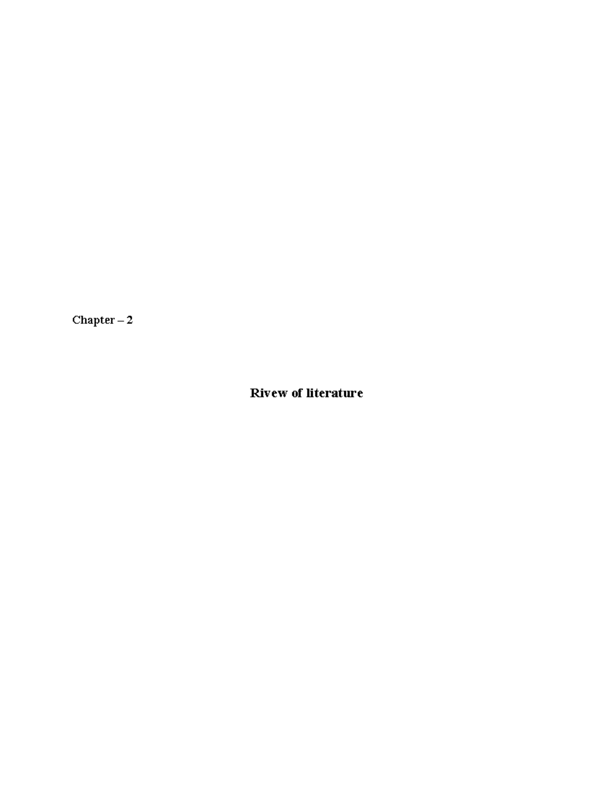 Review of literature - Chapter – 2 Rivew of literature Sonal Thukral ...