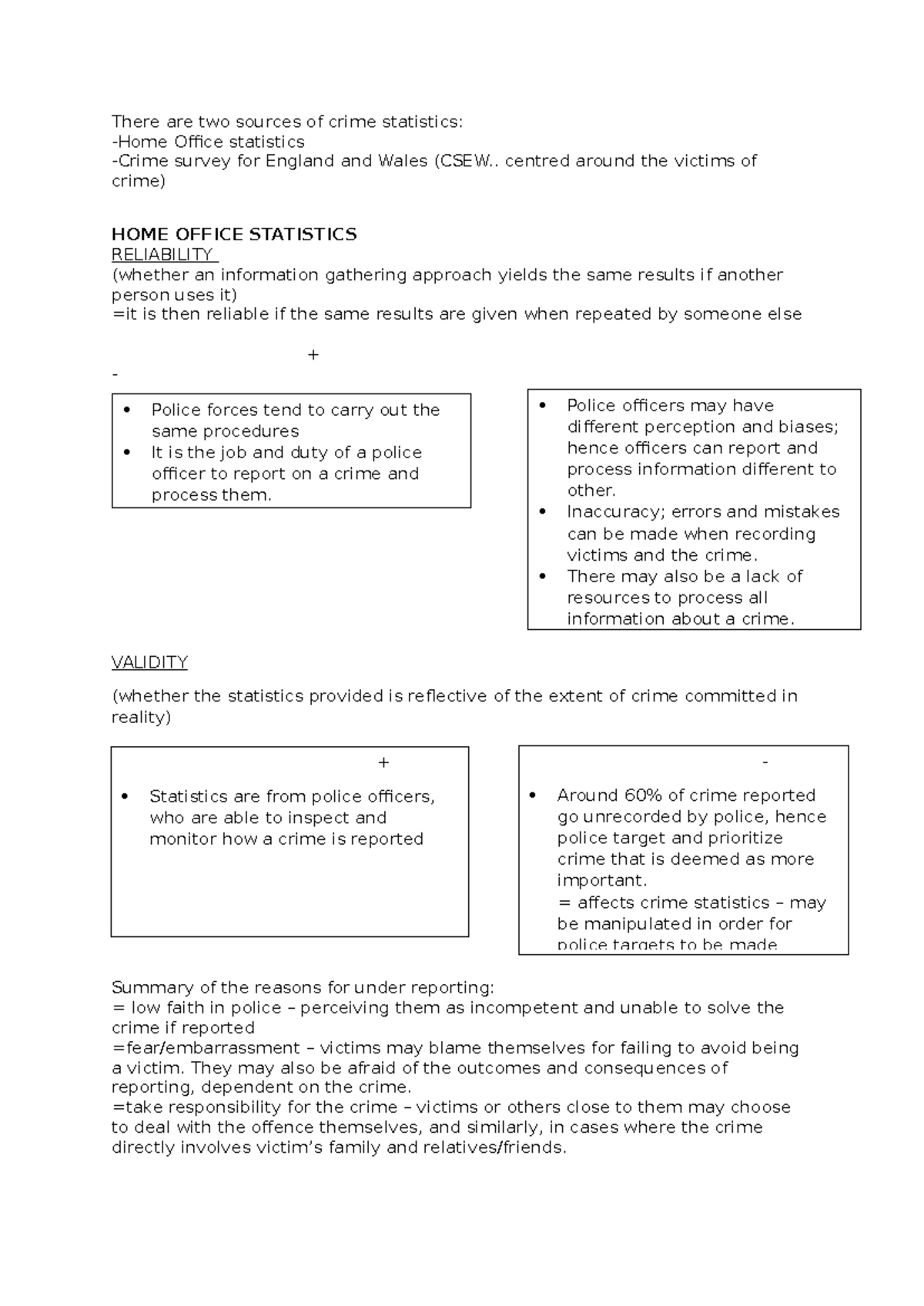 Evaluating Methods of Collecting Crime Statistics: Home Office vs CSEW ...