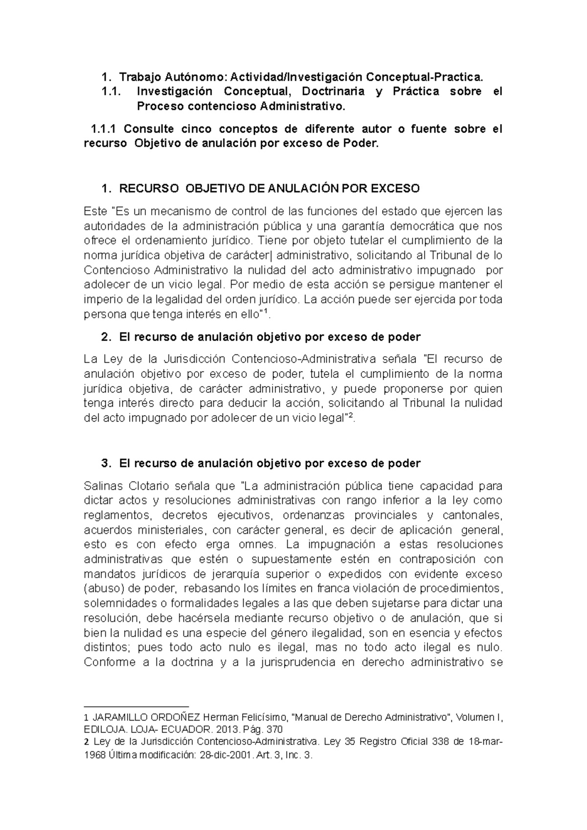 Recurso Objetivo de Anulación por Exceso de Poder: Conceptos y Doctrina - Document Preview