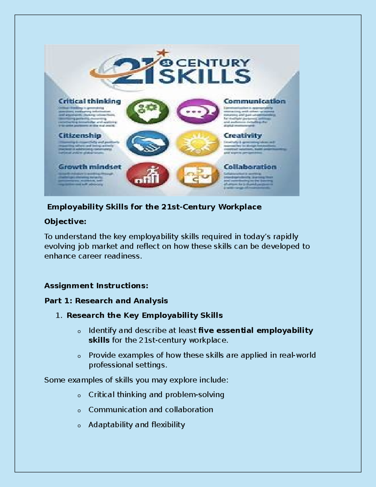 21st century Employability Skills - Employability Skills for the 21st ...
