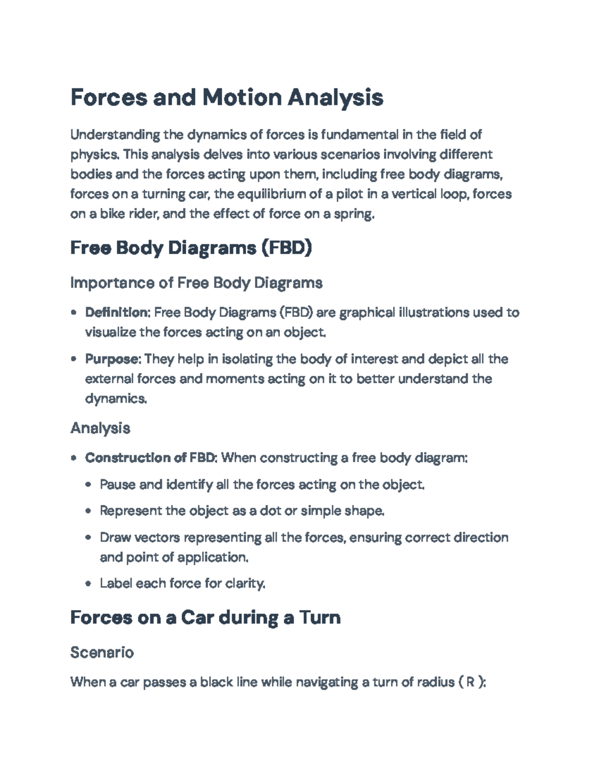 Forces and Motion Analysis: Dynamics of Objects in Physics - Forces and ...
