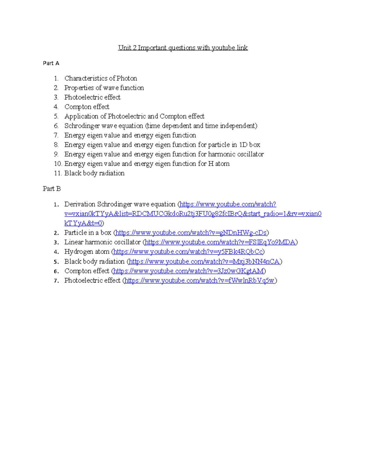 Unit 3 important questions - Unit 2 Important questions with youtube ...