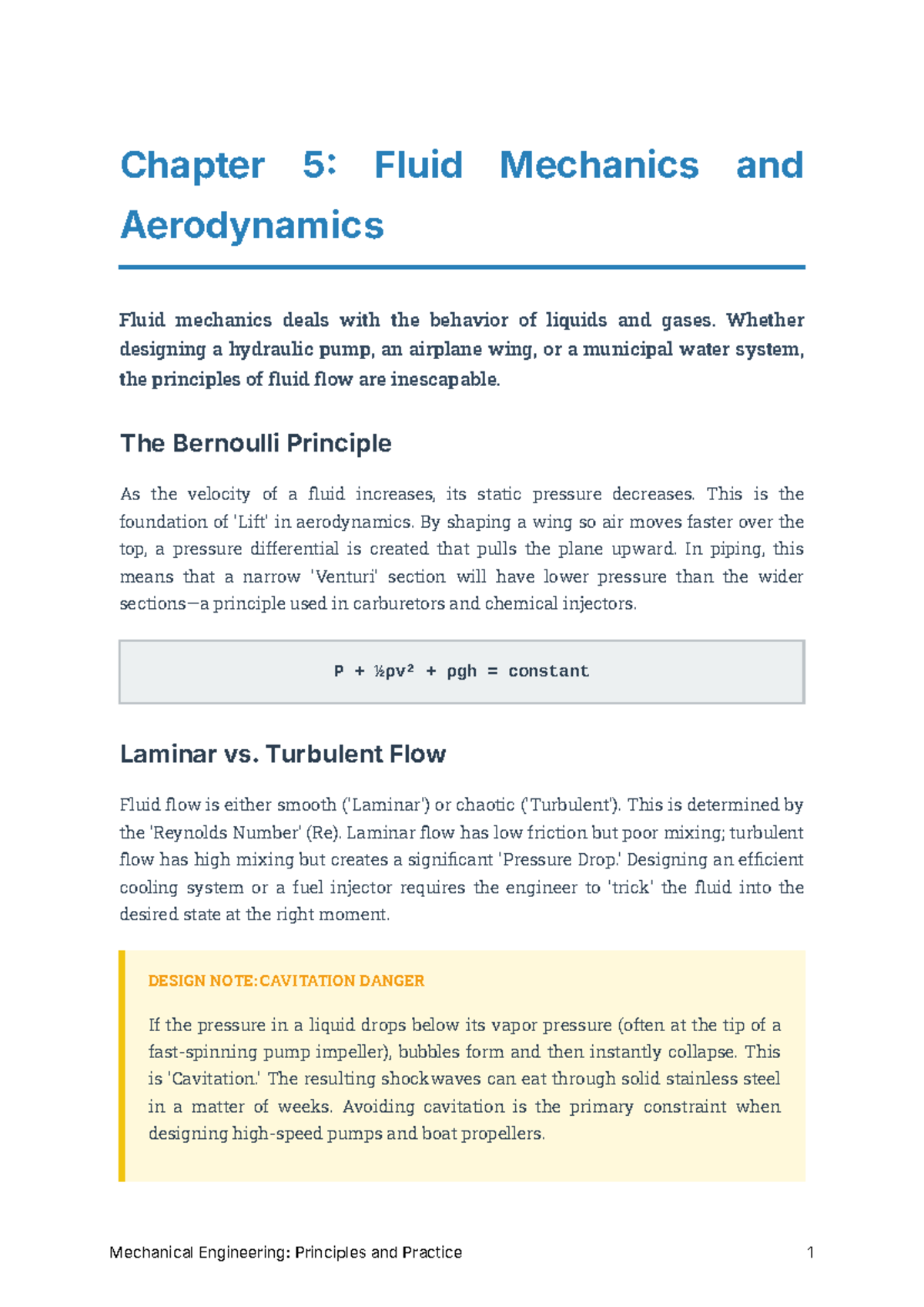 Chapter 5: Fluid Mechanics & Aerodynamics (ME 101) - Studocu