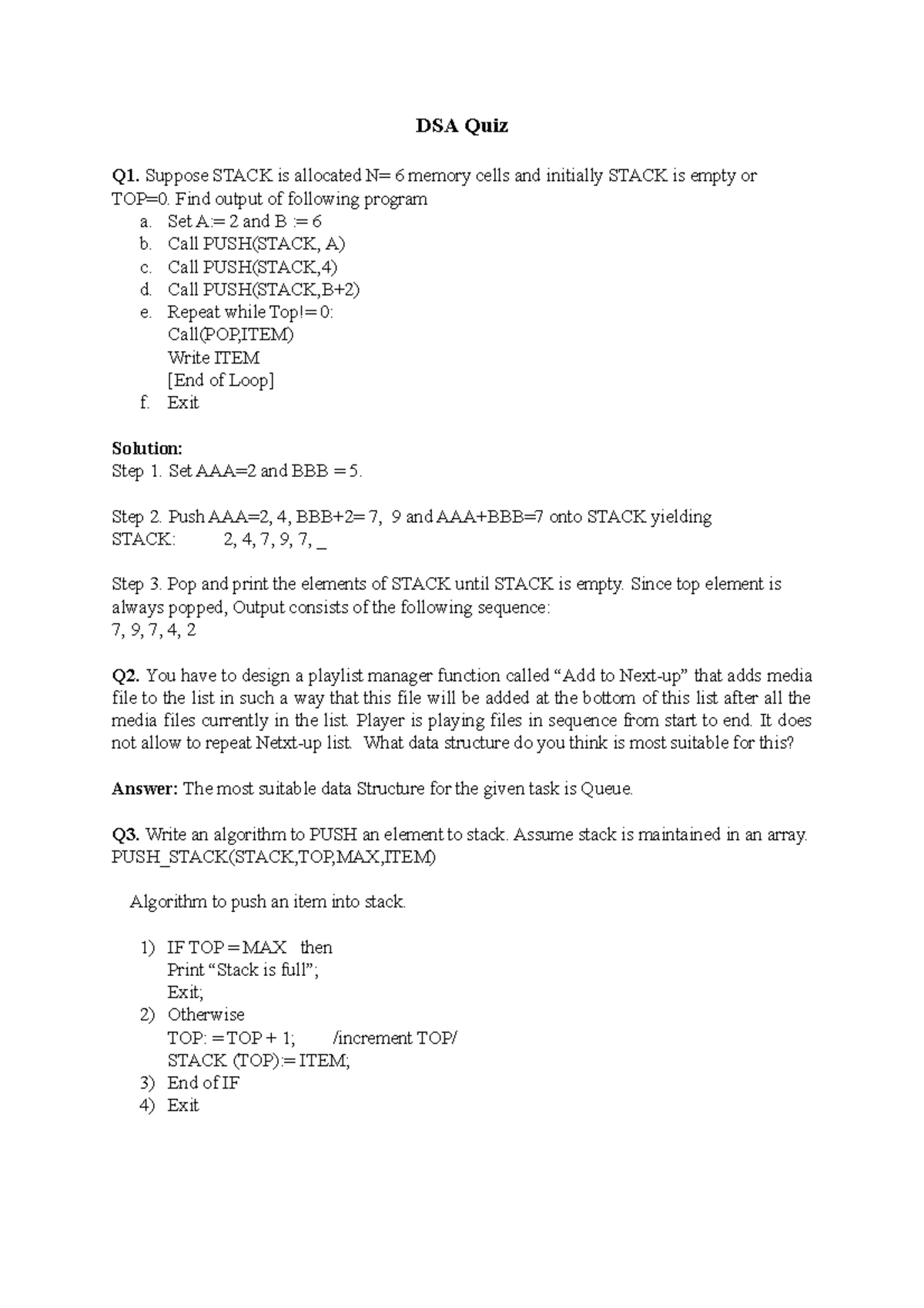 Practice Exercises for linked lists - CS 2002 DATA STRUCTURES AND ...