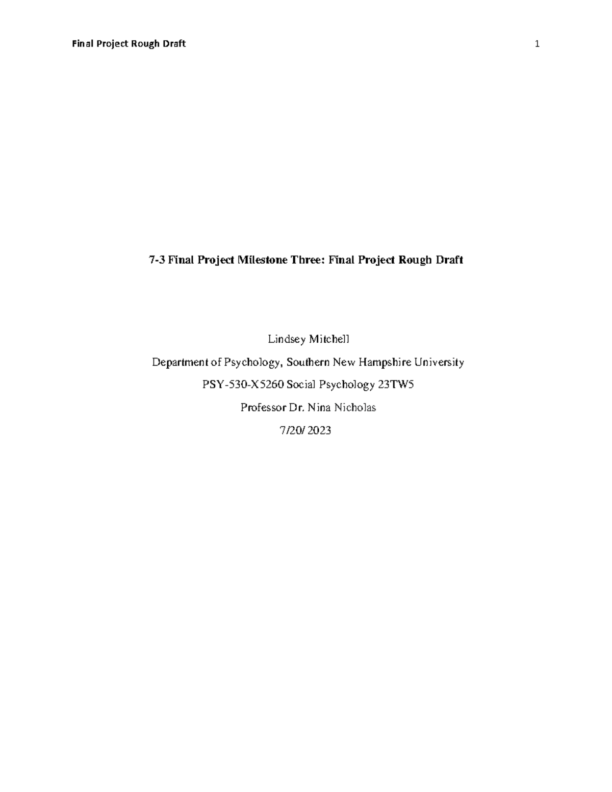 PSY-530 Final Project Milestone 3: Rough Draft on Bystander Effect ...