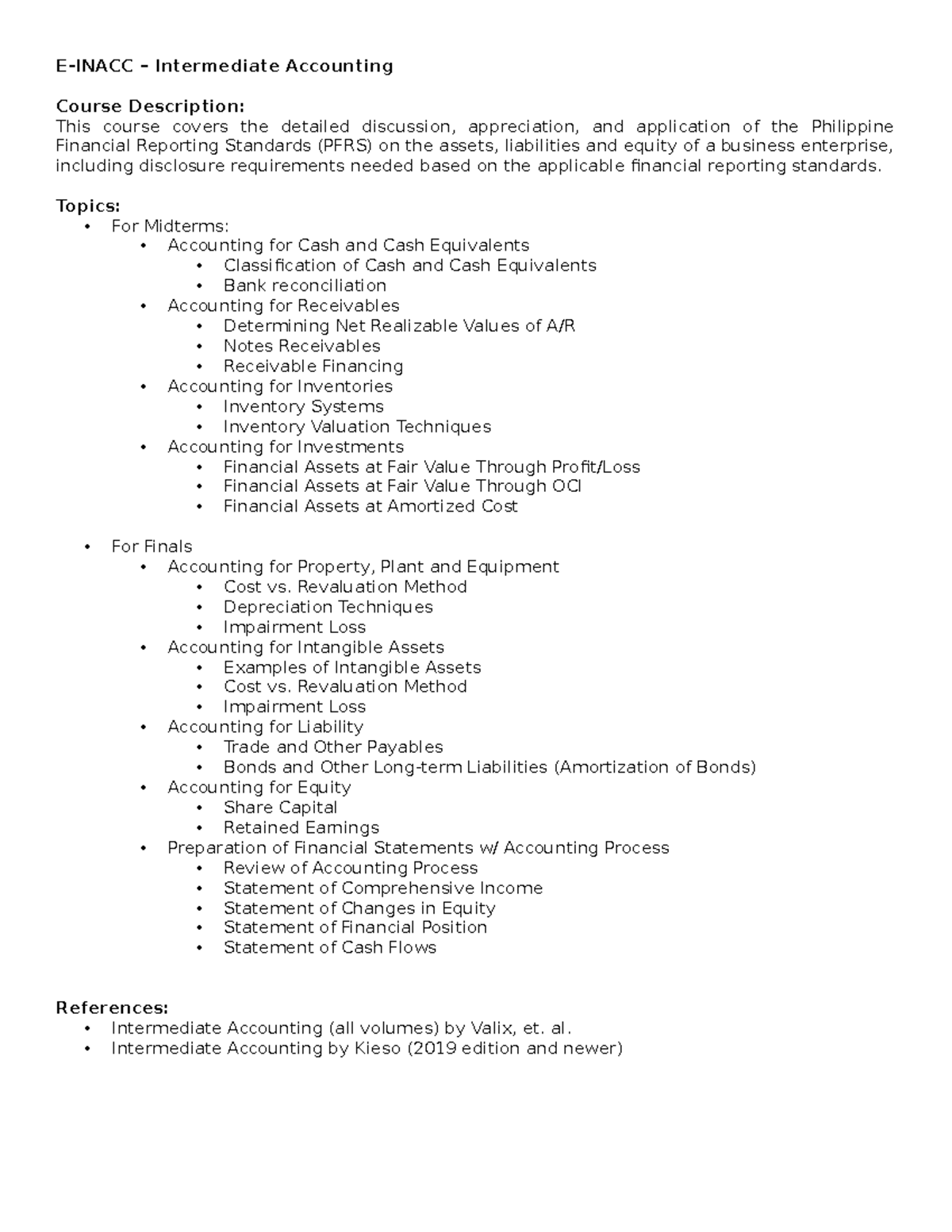 Intermediate Accounting (ACCT 201) Midterm & Final Exam Summary - Studocu