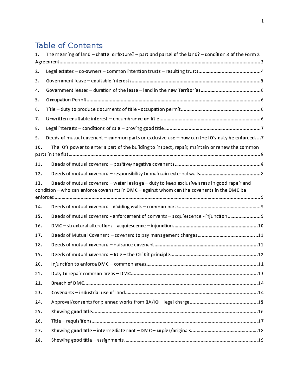 Conveyancing Law Outline: Key Concepts and Legal Principles - Studocu