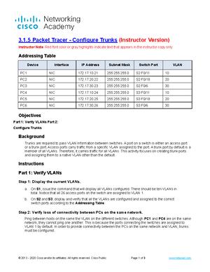 3.5.5 Packet Tracer - Configure DTP - Packet Tracer - Configure DTP ...