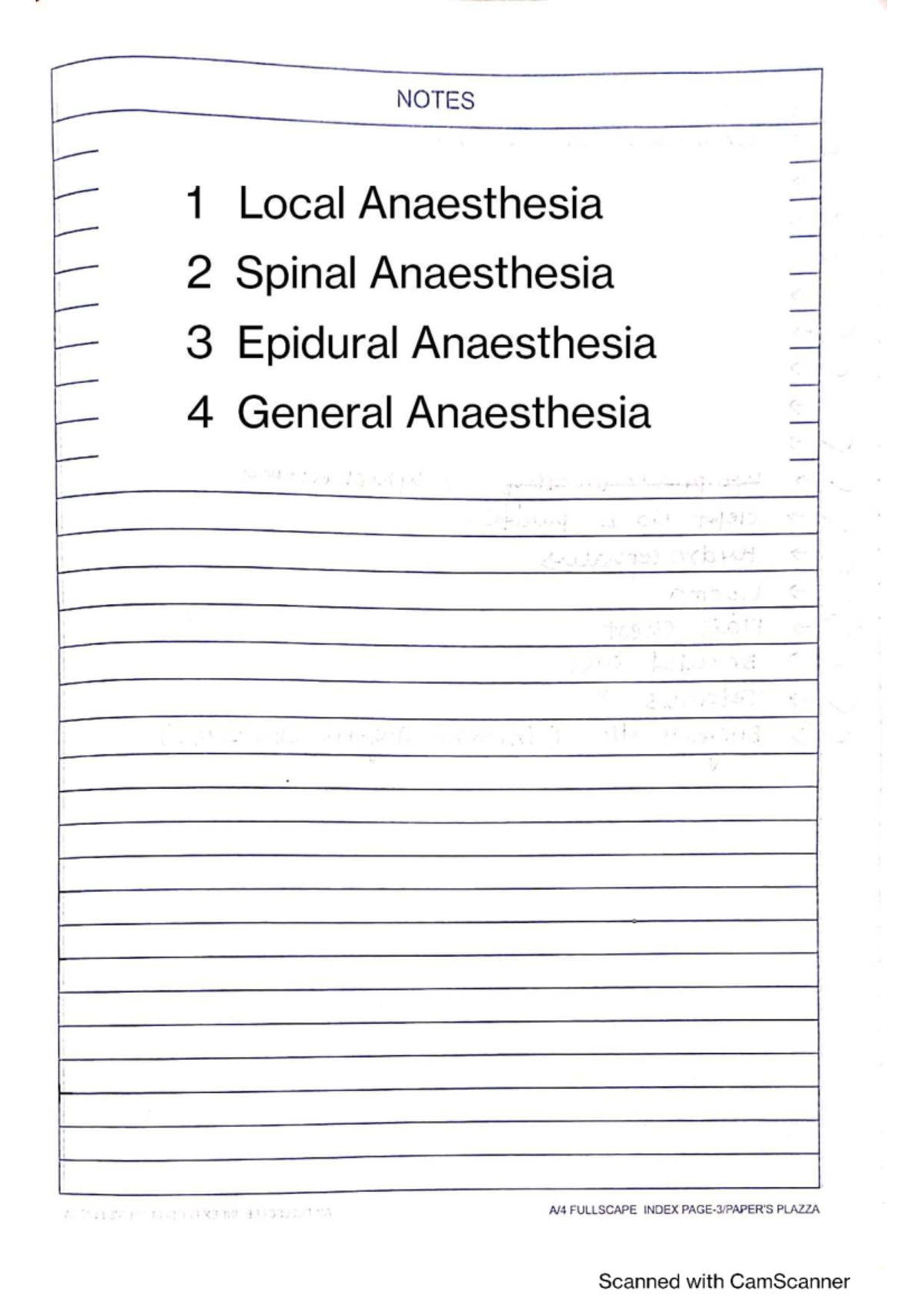 Anaesthesia 1 - Comprehensive Notes on Local and General Anaesthesia ...