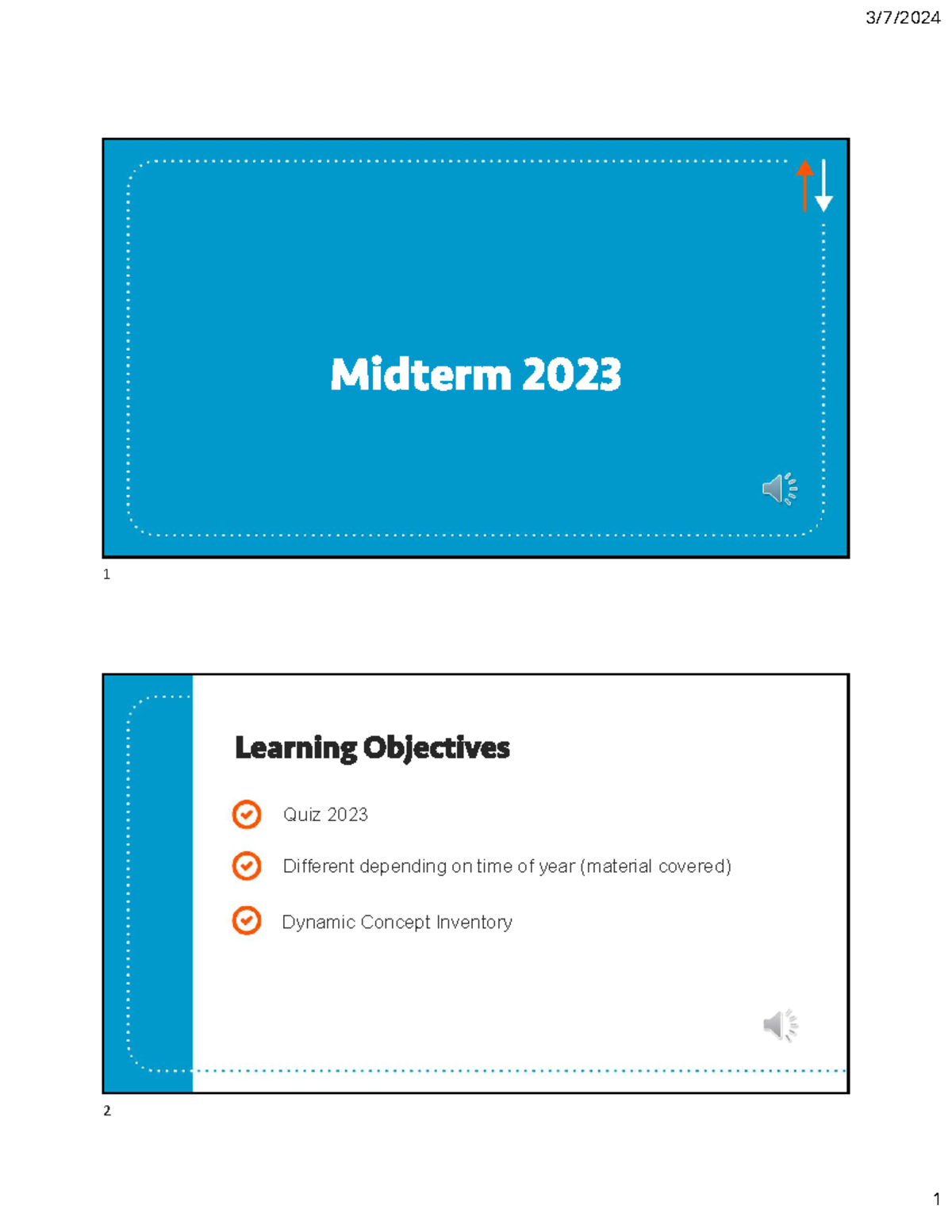 Midterm 2023 - Dynamic Concept Inventory Quiz Solutions - Studocu