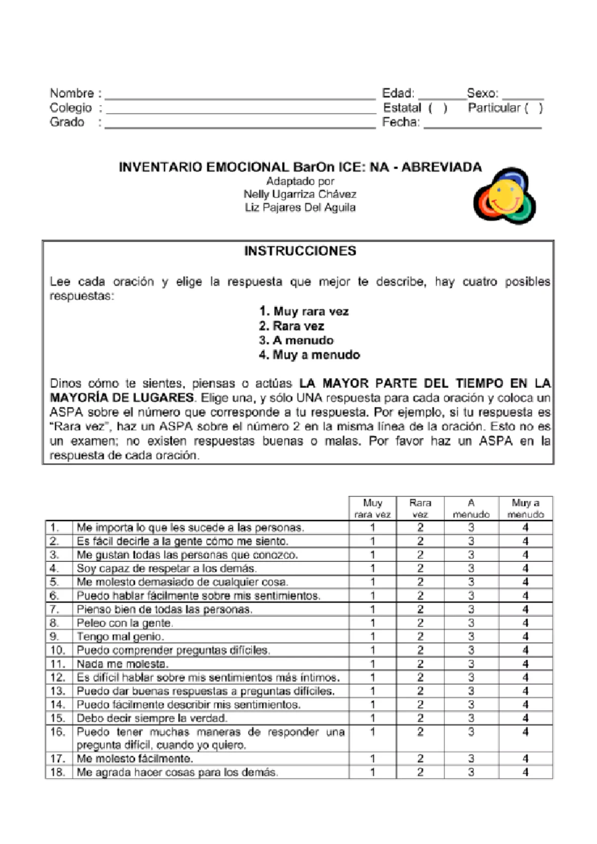 CDI plantillas - Modelos y Técnicas - CDI TEA Sume los puntos que están ...