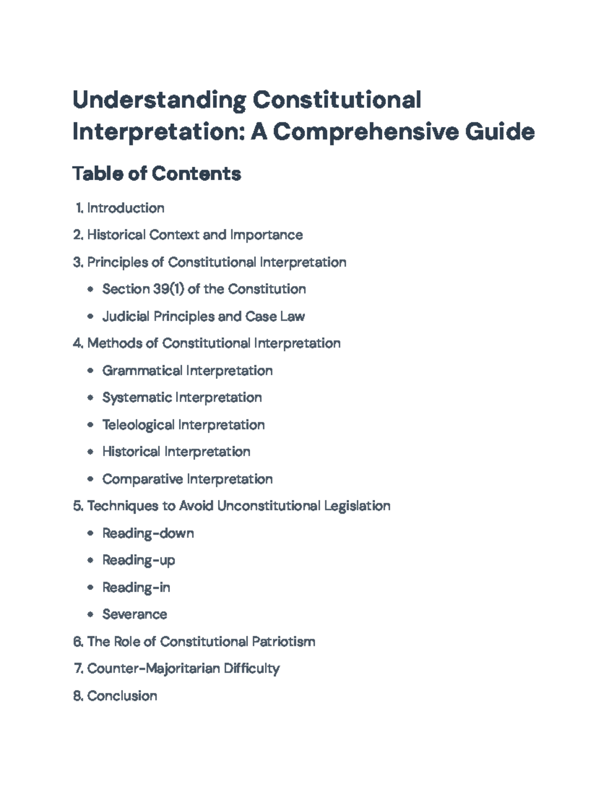 Constitutional Interpretation Methods & Principles: A Comprehensive ...