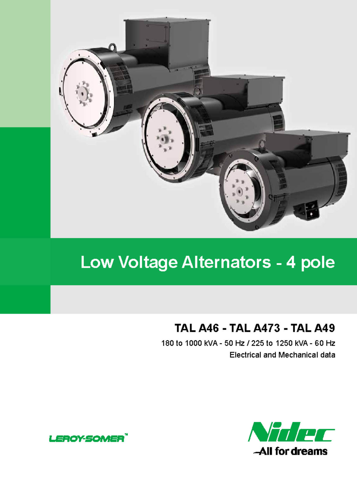 TALA46-A473-A49 Low Voltage Alternators Catalogue (Asia Version) - Studocu