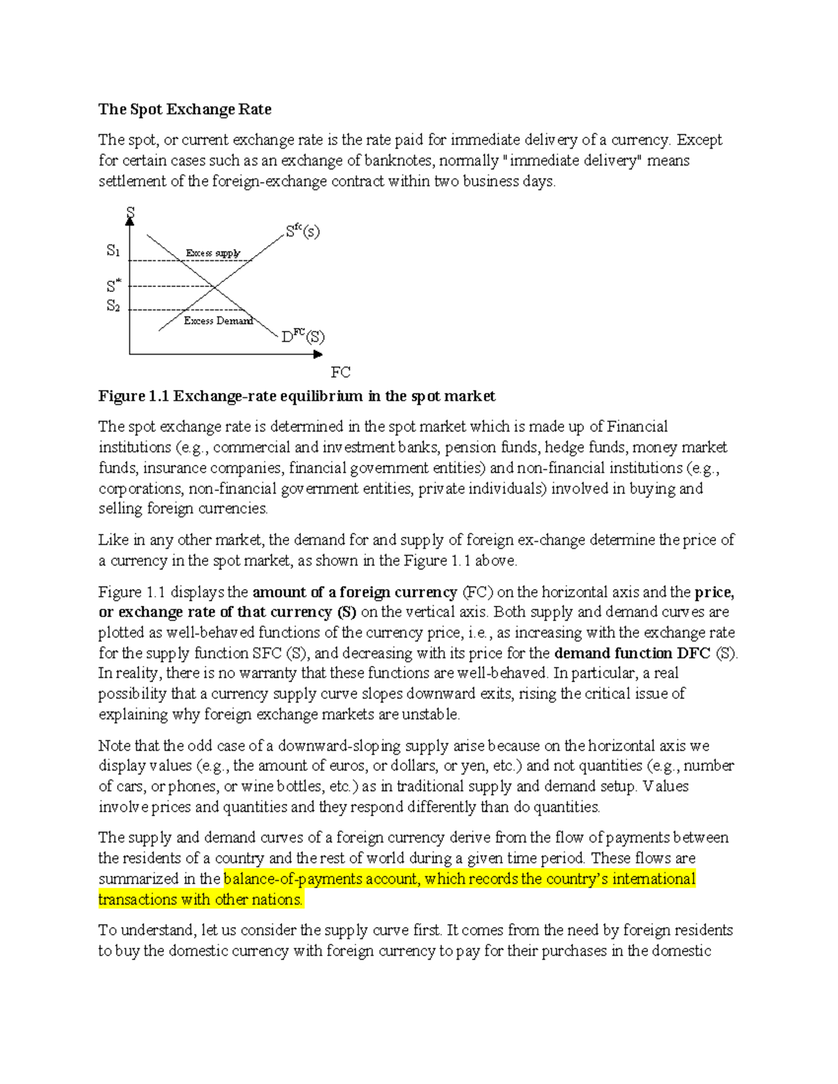Exchange Rate Determination: Understanding Spot Market Dynamics - Studocu