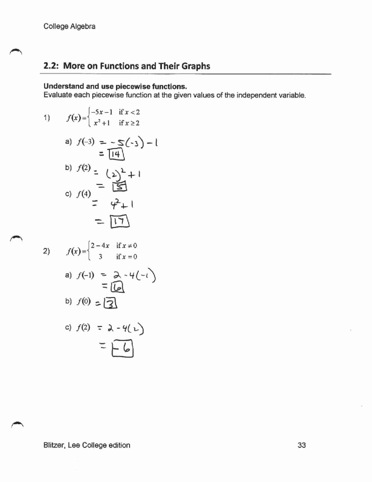 2.2 Lecture Notes on Functions and Their Graphs - Studocu