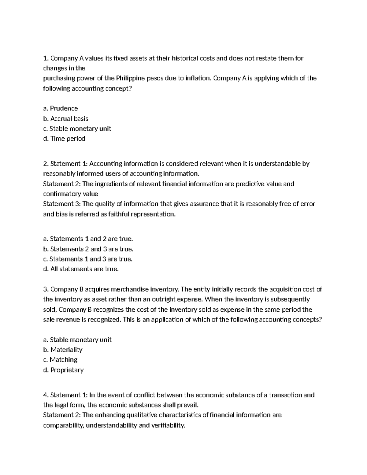 Intermediate Accounting 1 (ACC 124) First Exam Study Guide - Studocu