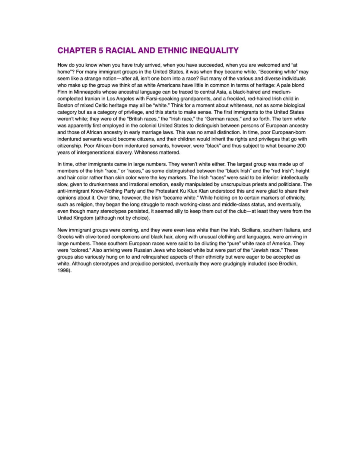 FINAL EXAM REVIEW NOTES: CHAPTER 5 - RACIAL AND ETHNIC INEQUALITY - Studocu