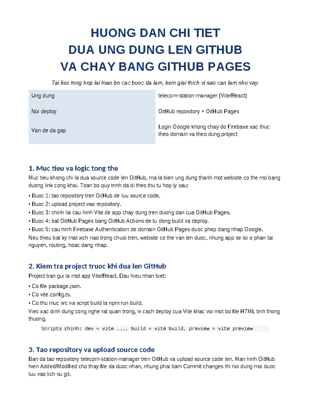 HƯỚNG DẪN ĐƯA ỨNG DỤNG LÊN GITHUB VÀ GITHUB PAGES - Studocu