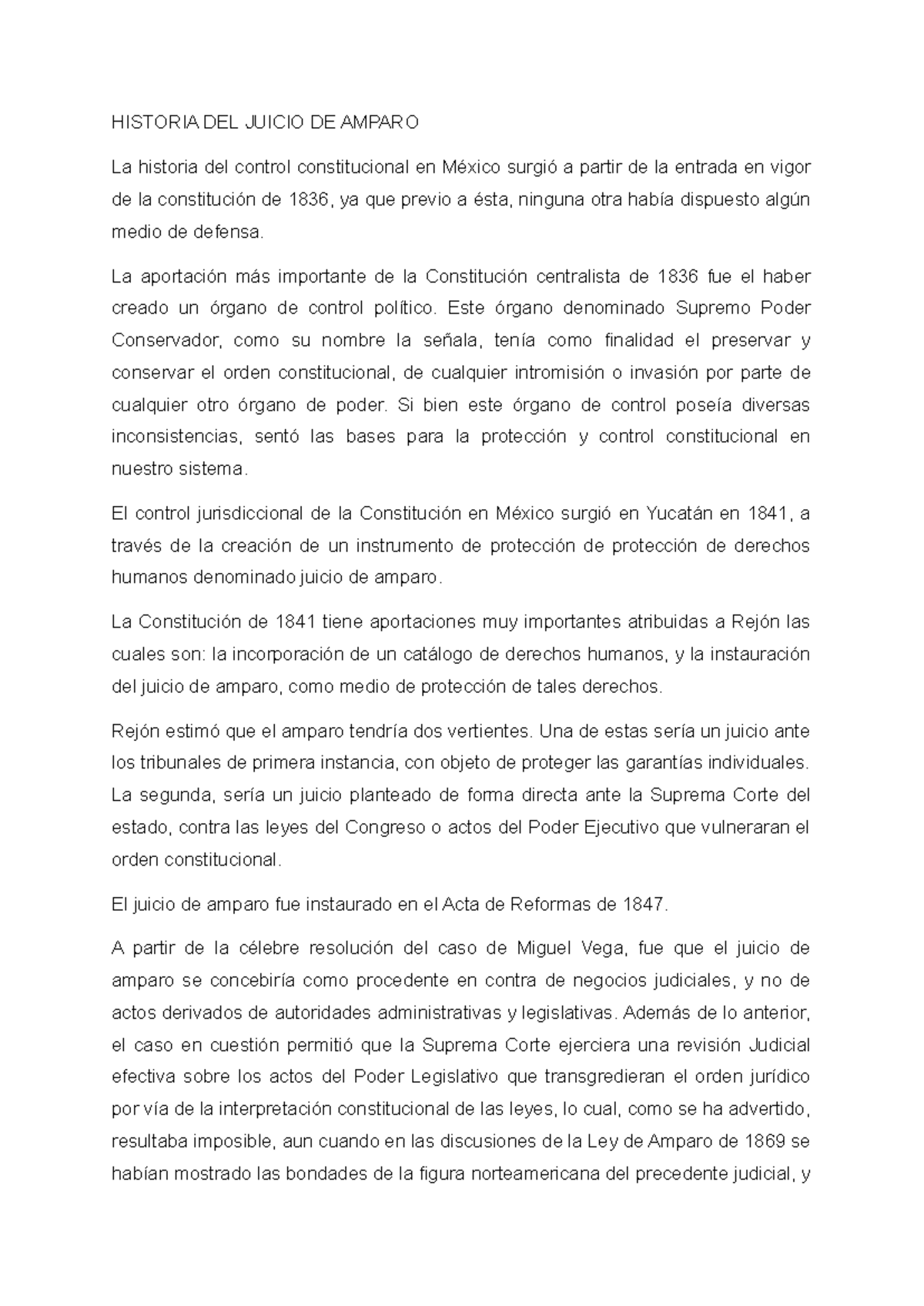 Juicio de amparo - HISTORIA DEL JUICIO DE AMPARO La historia del ...