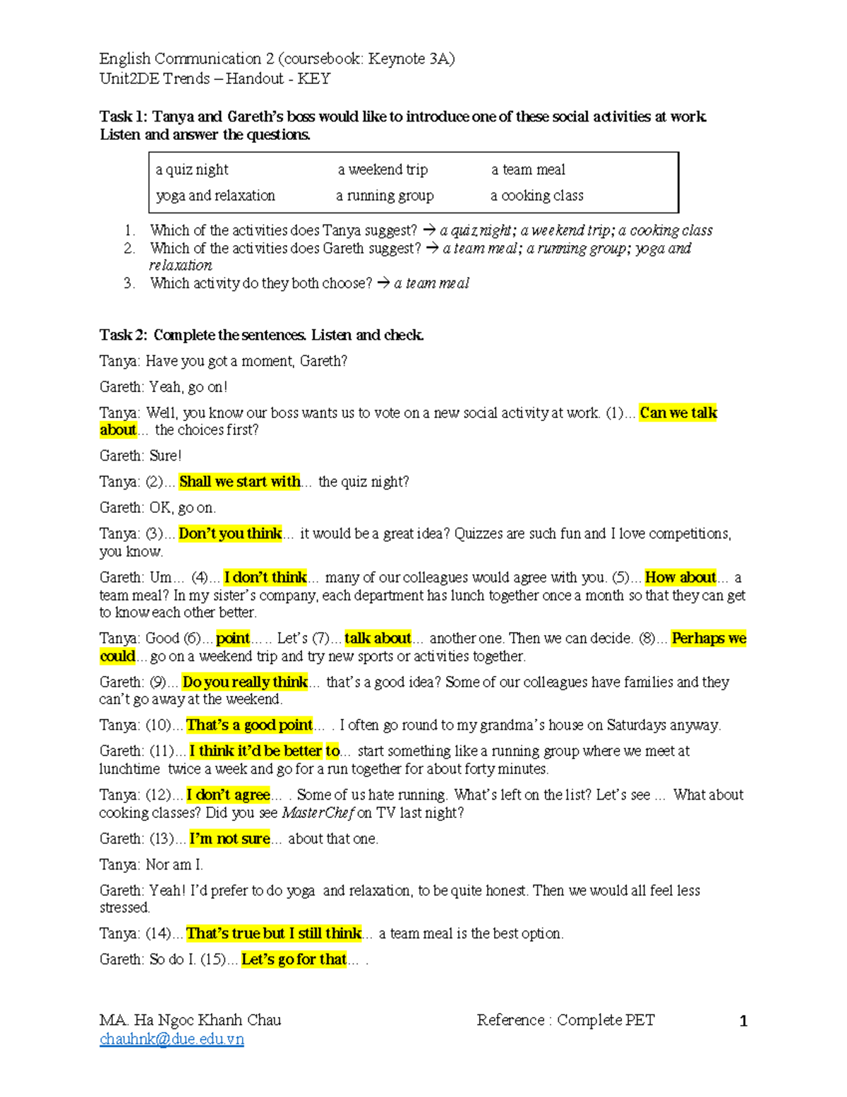 Unit 2 DE ECom2 Handout - Key Trends & Communication Activities - Studocu