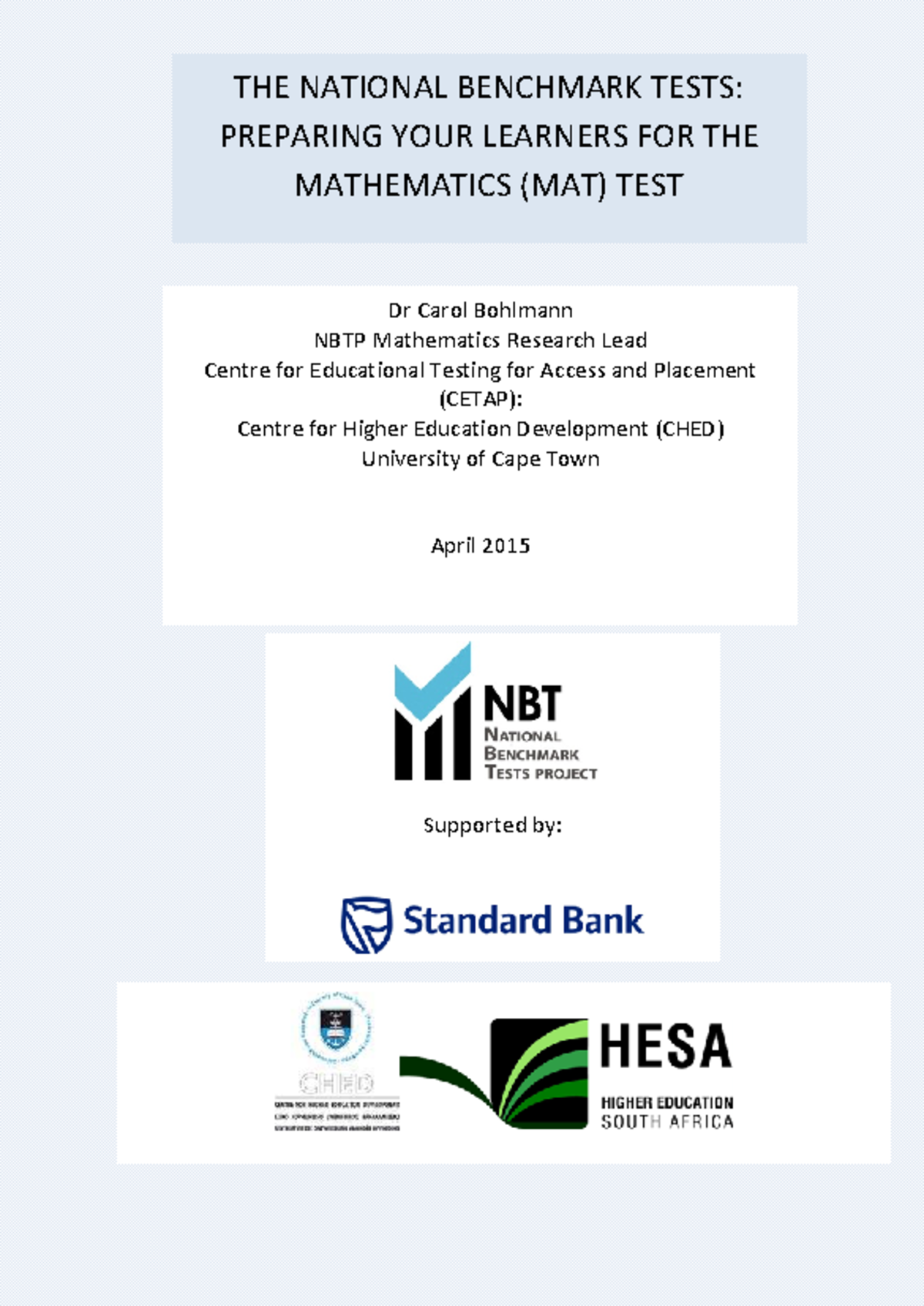 Preparation Guide for the NBT Mathematics (MAT) Test: Key Insights and ...