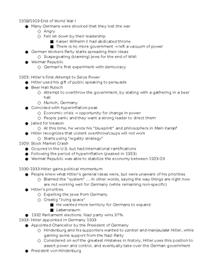 CBSE Class 9 History Chapter 3 Notes - Nazism and the Rise of Hitler ...
