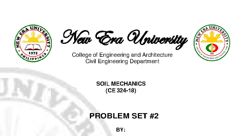 CE Problem Set: Soil Mechanics Analysis and Calculations - Studocu