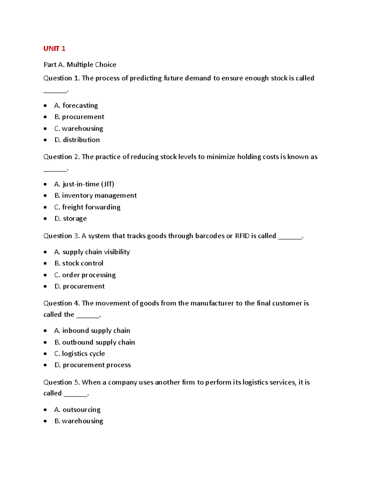 Module 2 Review SS - Supply Chain Management Concepts - Studocu