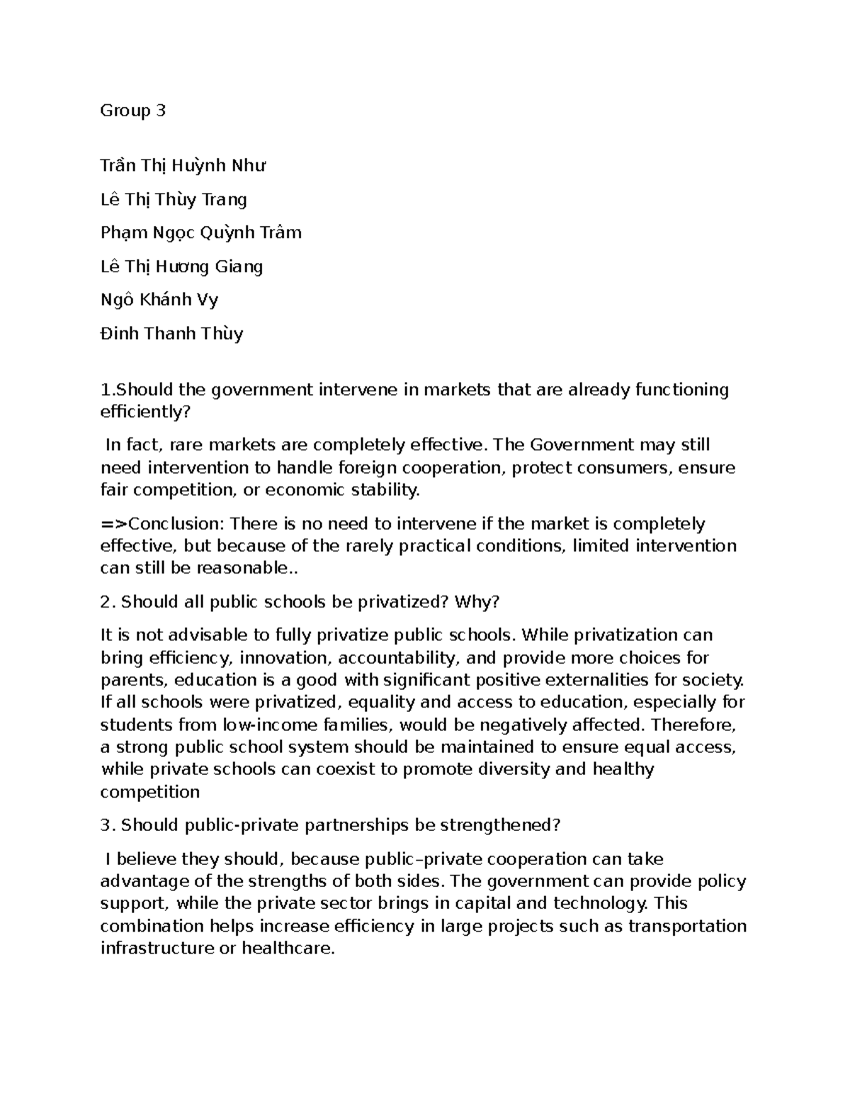 Group 3 Essay Notes: Government Intervention & Education Policy - Studocu