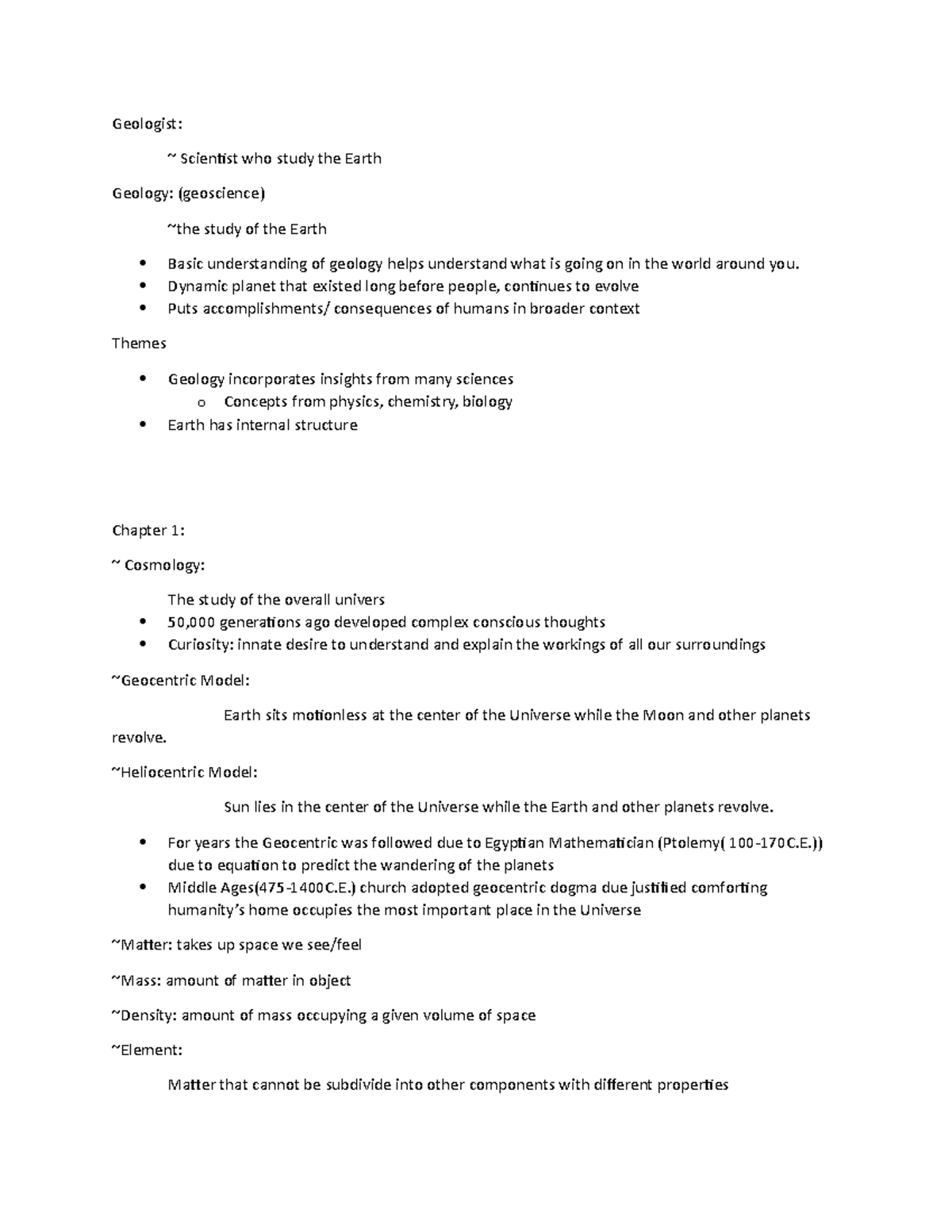 Geology Notes - Note from Book Reading - Geologist: ~ Scientist who ...