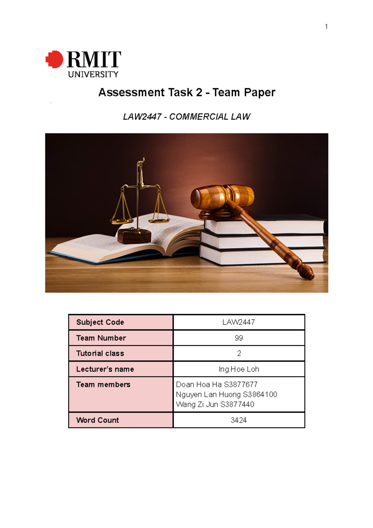 Comlaw-2-3 - team paper HD 88 of lecturer SGS team paper HD 88 of ...