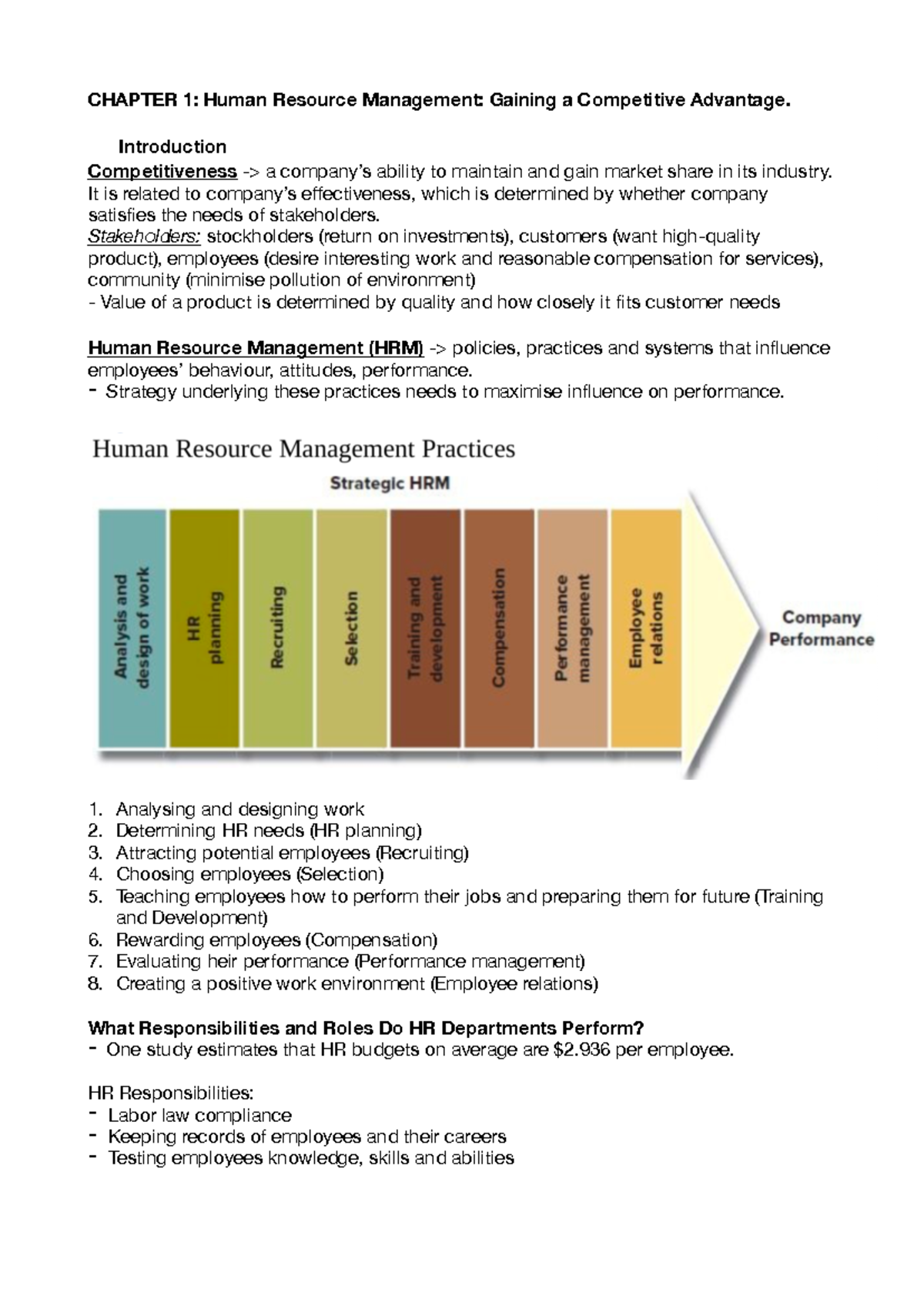 HRM W1 - Week 1 Overview: Introduction to HRM Concepts and Strategies ...
