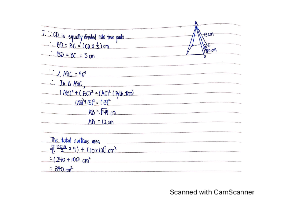 HW 9: Geometry Problems on Surface Area & Volume - Studocu