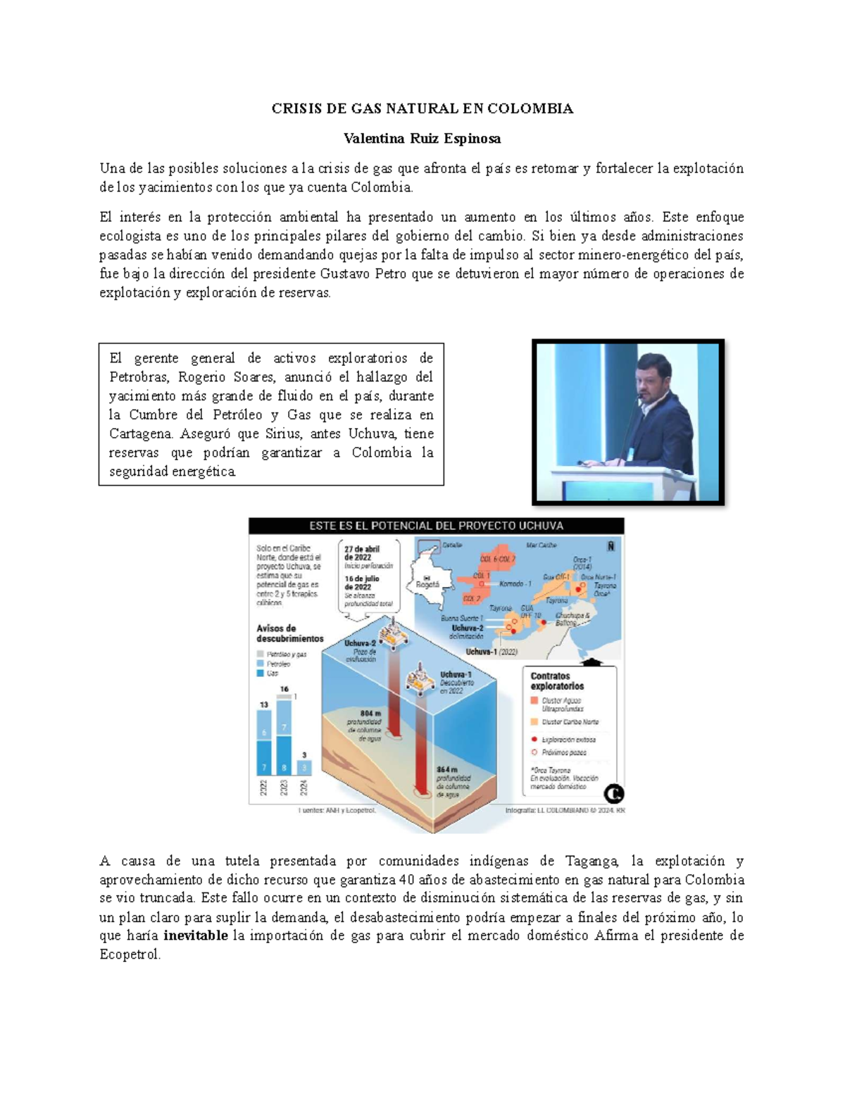 Crisis de Gas Natural en Colombia: Retos y Soluciones - Studocu