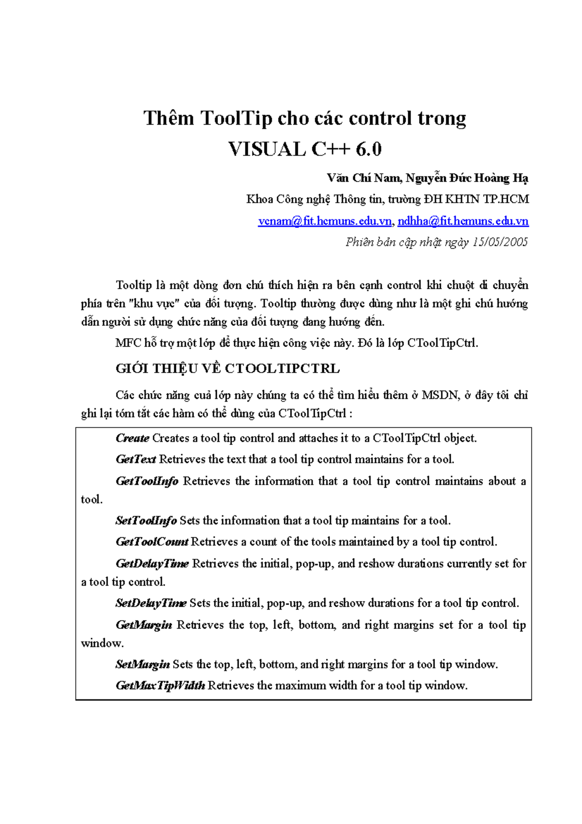 Thêm ToolTip cho Control trong Visual C++ 6.0 - Hướng Dẫn Chi Tiết ...