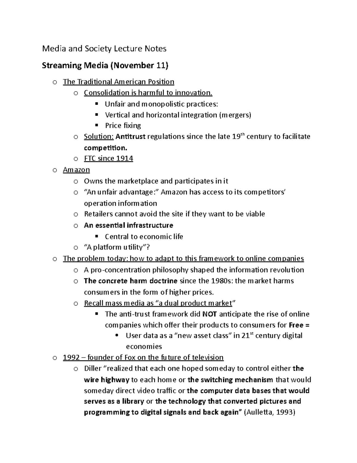Media and Society Lecture Notes - Media and Society Lecture Notes ...